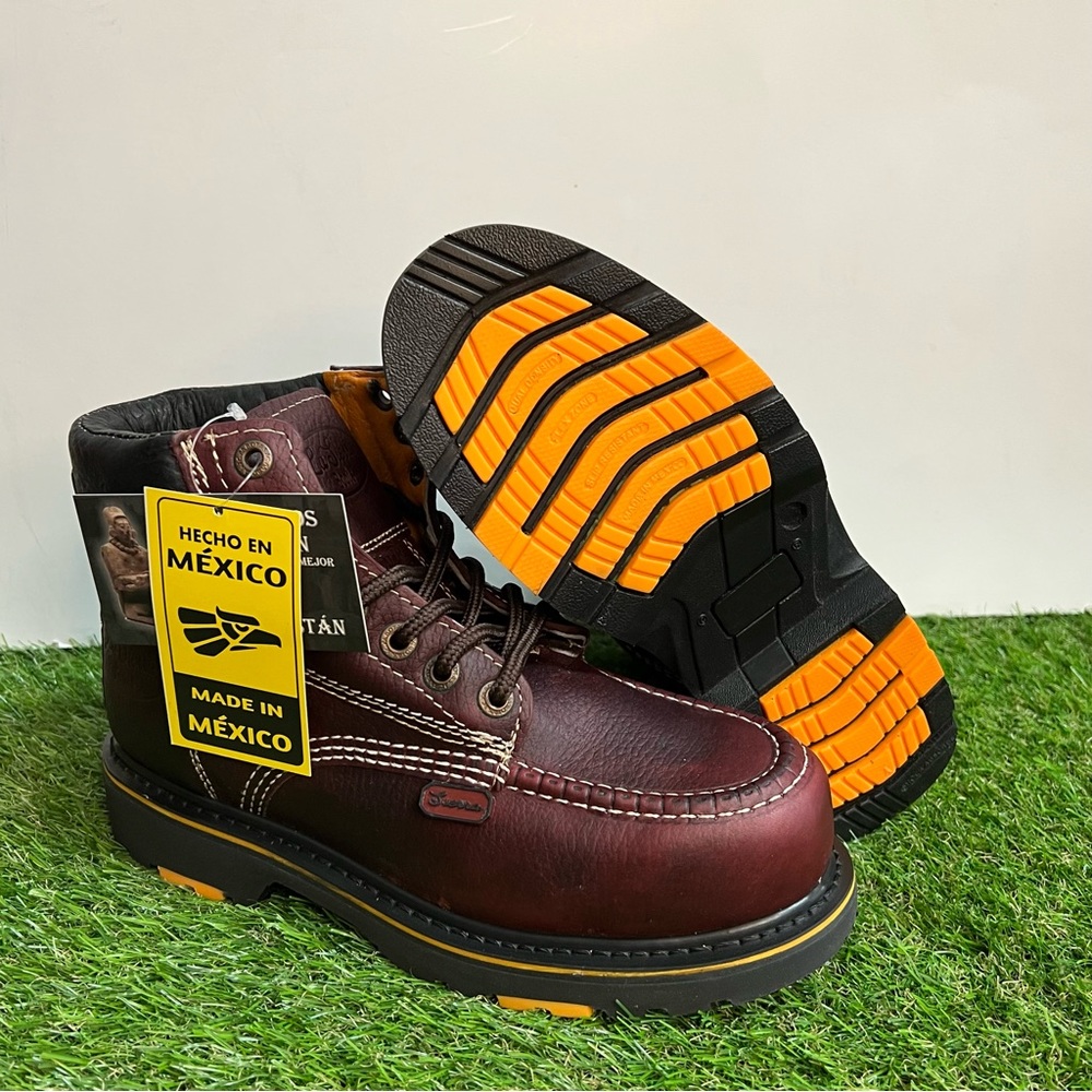 Men's Work Construction Boots lace-up Leather Strong Soles Bota trabajo 425